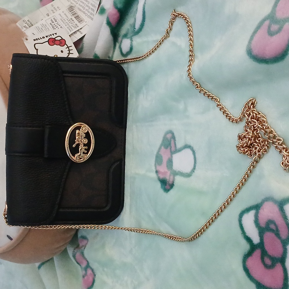 Authentic Coach Georgie CrossbodyBag In Signature Canvas.